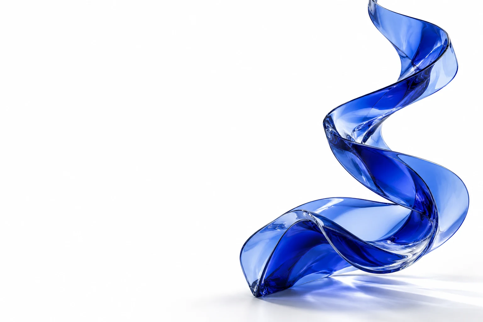 Fita azul em movimento, ilustração conceptual do potencial em transformação